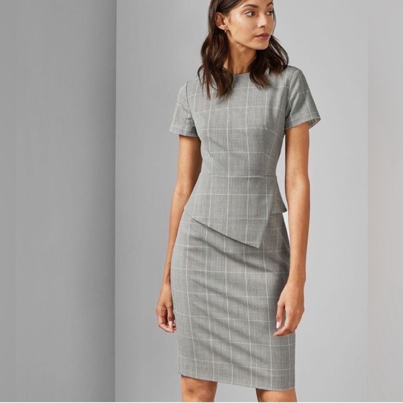 Ted Baker Ariia Working Title Glen Plaid Peplum Dress  | Size 1 (US 2–4) | NWT - Picture 4 of 12